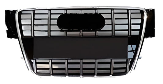 S-style front grille (2007-2011, black with chrome) for Audi A5 2007-2015 - image 1
