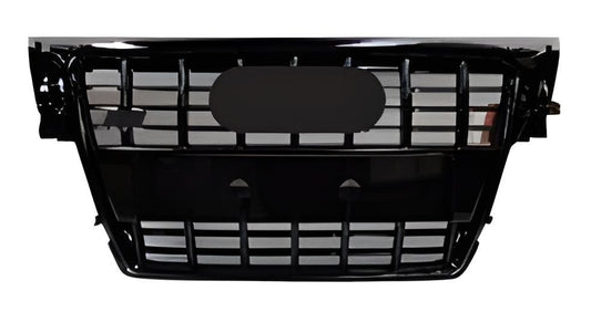 RS-style front grille (2007-2011, black) for Audi A4 B8 2007-2015 - image 1