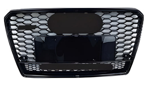 RS-Style front grille with Quattro lettering (2010-2014, black) for Audi A7 2010-2018 - image 1