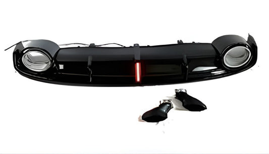 Rear Diffuser with Tips RS-Style (2010-2014, Sport) for Audi A7 2010-2018 - image 1