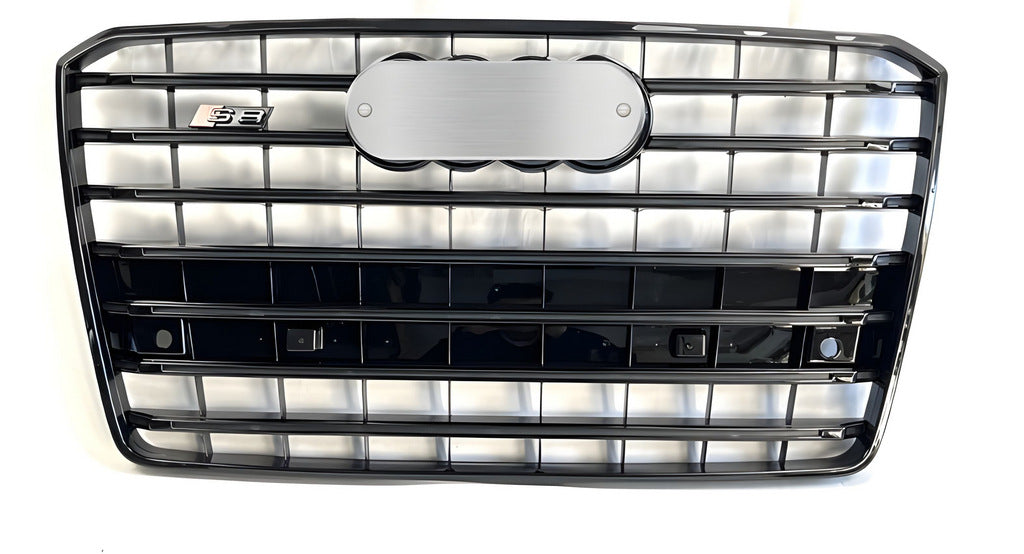 S-Style Front Grille (2010-2013, Black) for Audi A8 2010-2018 - image 1