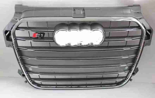 S-style front grille (2010-2014, gray with chrome) for Audi A1 2010-2018 - image 1