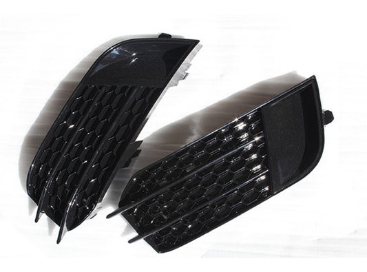 Fog Light Grilles RS-Style (2010-2014, 2 pcs, Black) for Audi A1 2010-2018 - image 1