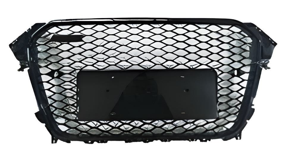 RS-style front grille (without logo, 2012-2015, black) for Audi A4 B8 2007-2015 - image 1