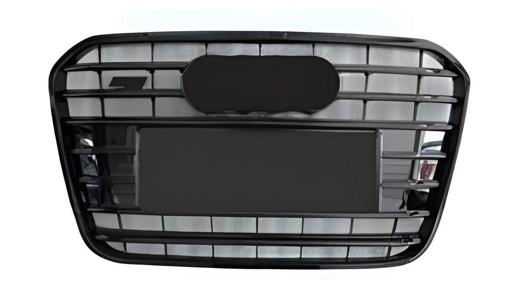 Front black grille with black frame S-style (2011-2014) for Audi A6 C7 2011-2017 - image 1