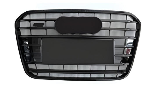Front black grille with black frame S-style (2011-2014) for Audi A6 C7 2011-2017 - image 1