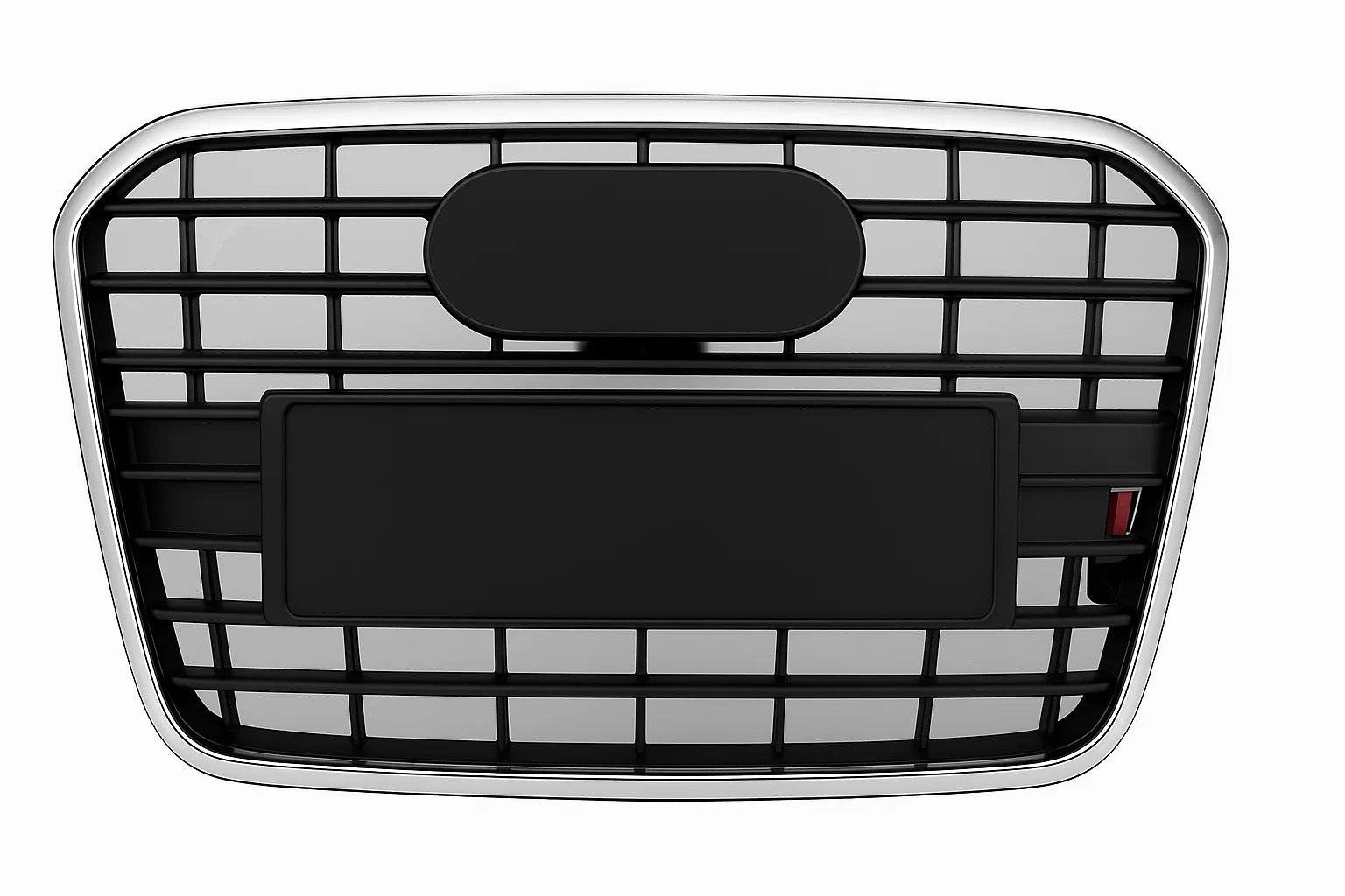 Front black grille with chrome frame S-style (2011-2014) for Audi A6 C7 2011-2017 - image 1