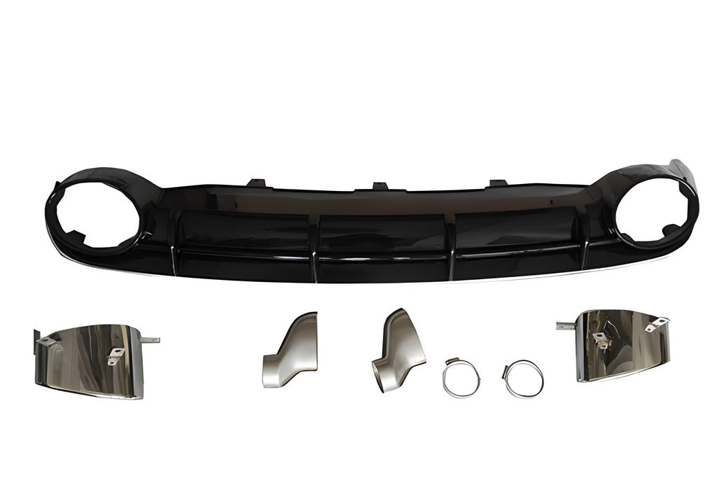 Rear diffuser with RS-Style V-1 nozzles (2011-2014) for Audi A6 C7 2011-2017 - image 1