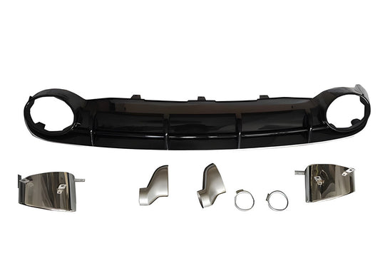 Rear Diffuser with Exhaust Tips RS-Style V-1 (2011-2014) for Audi A6 C7 2011-2017 - image 1