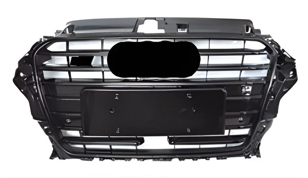 S-style front grille (2012-2016, black) for Audi A3 2012-2020 - image 1