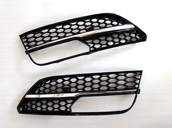 Fog light grilles RS-Style V-2 (2012-2016, 2 pcs, Black) for Audi A3 2012-2020 - image 1