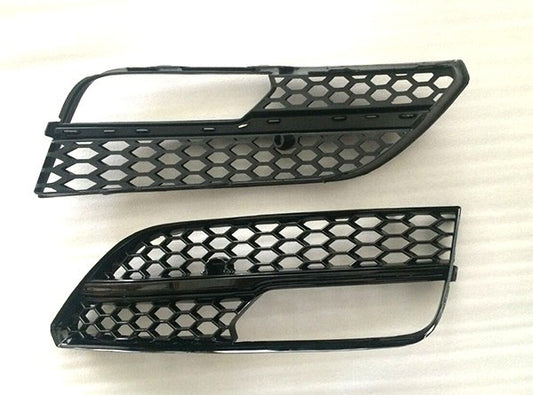 Fog Light Grilles RS-Style V-2 (2012-2016, 2 pcs, Black) for Audi A3 2012-2020 - image 2