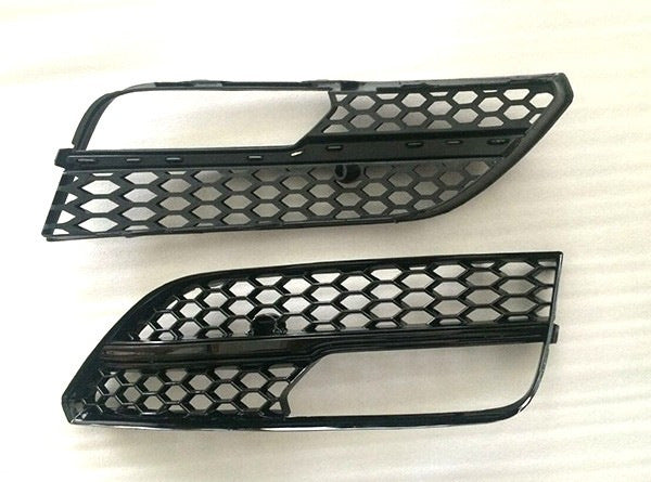Fog Light Grilles RS-Style V-2 (2012-2016, 2 pcs, Black) for Audi A3 2012-2020 - image 2