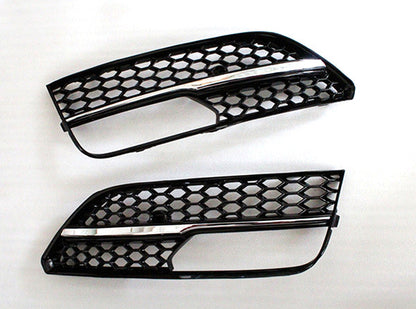 Fog Light Grilles RS-Style V-2 (2012-2016, 2 pcs, Black) for Audi A3 2012-2020 - image 1