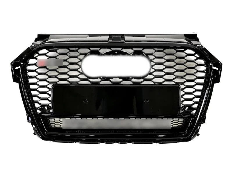 RS-style front grille with Quattro lettering (2014-2018, black) for Audi A1 2010-2018 - image 2
