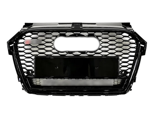 RS-style front grille with Quattro lettering (2014-2018, black) for Audi A1 2010-2018 - image 2