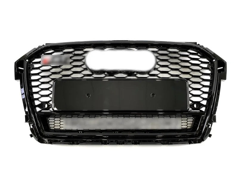 RS-style front grille with Quattro lettering (2014-2018, black) for Audi A1 2010-2018 - image 1
