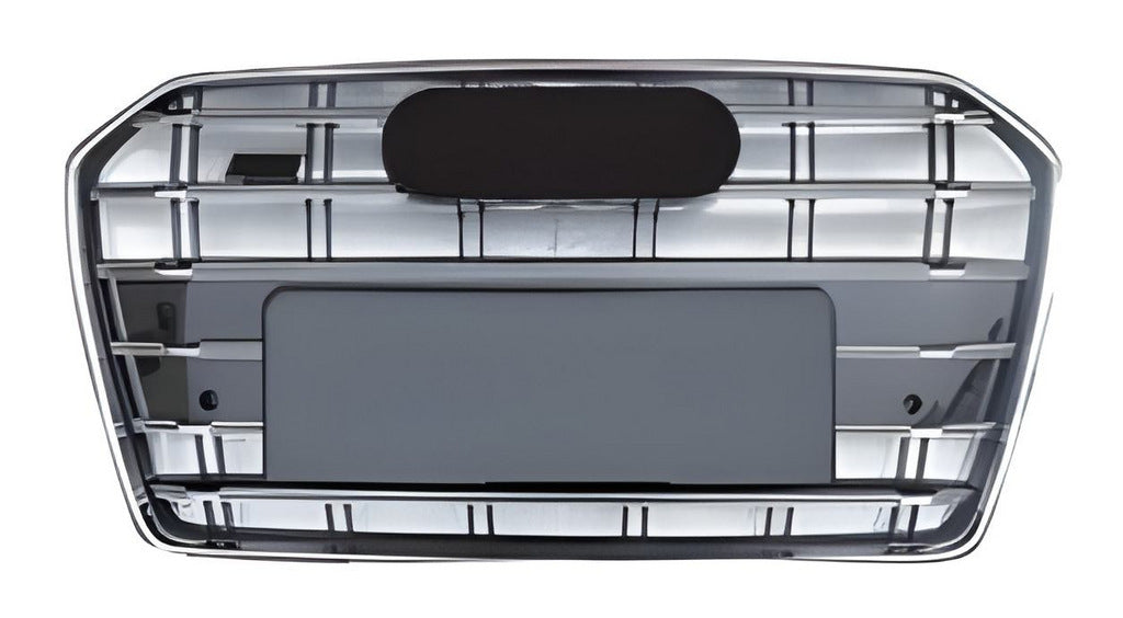 Front black grille with chrome frame S-Style (2014-2017) for Audi A6 C7 2011-2017 - image 1