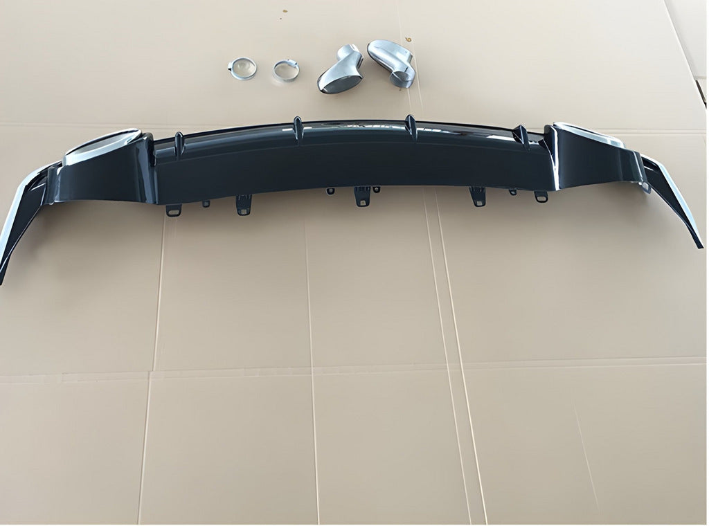 Rear diffuser with RS-Style V-2 nozzles (2014-2017) for Audi A6 C7 2011-2017 - image 2