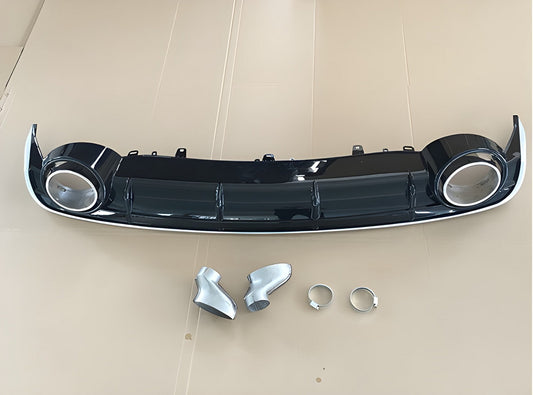 Rear diffuser with RS-Style V-2 nozzles (2014-2017) for Audi A6 C7 2011-2017 - image 1