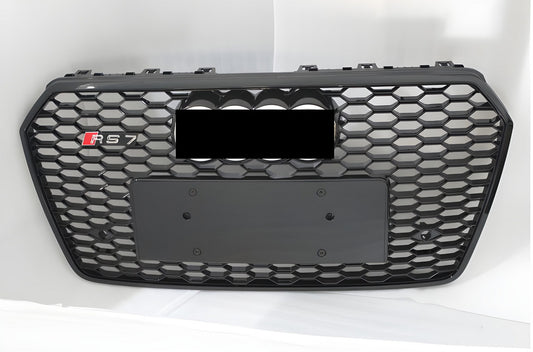 RS-Style Front Grille (2015-2018, Black) for Audi A7 2010-2018 - image 1