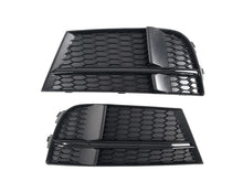 Fog Light Grilles S-Style V-1 (2016-2020, 2 pcs, Black) for Audi A3 2012-2020 - image 1