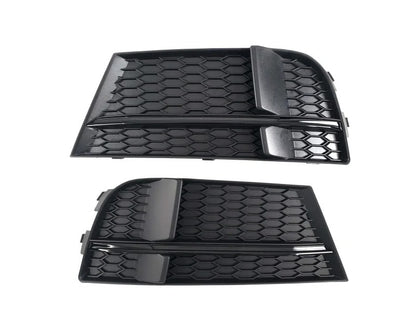 Fog Light Grilles S-Style V-1 (2016-2020, 2 pcs, Black) for Audi A3 2012-2020 - image 1