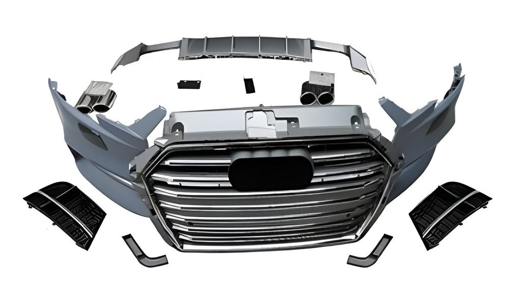Front Bumper RS-Style V-2 (HB/SD, 2016-2020) for Audi A3 2012-2020 - image 1