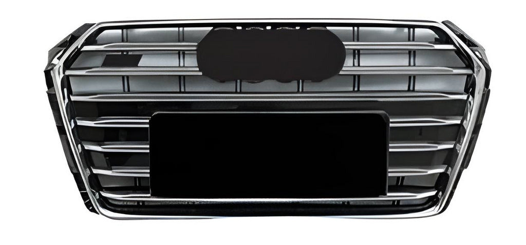 RS-style front grille (2016-2019, black) for Audi A4 B9 2015-2024 - image 1