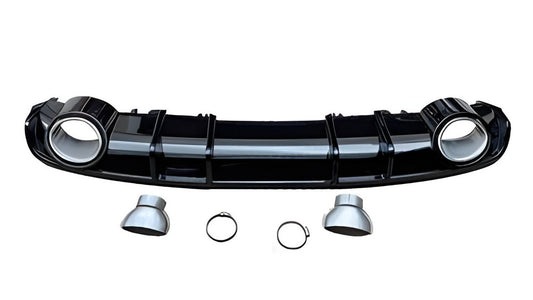 S-Style rear diffuser (2016-2019, matte black) for Audi A4 B9 2015-2024 - image 1