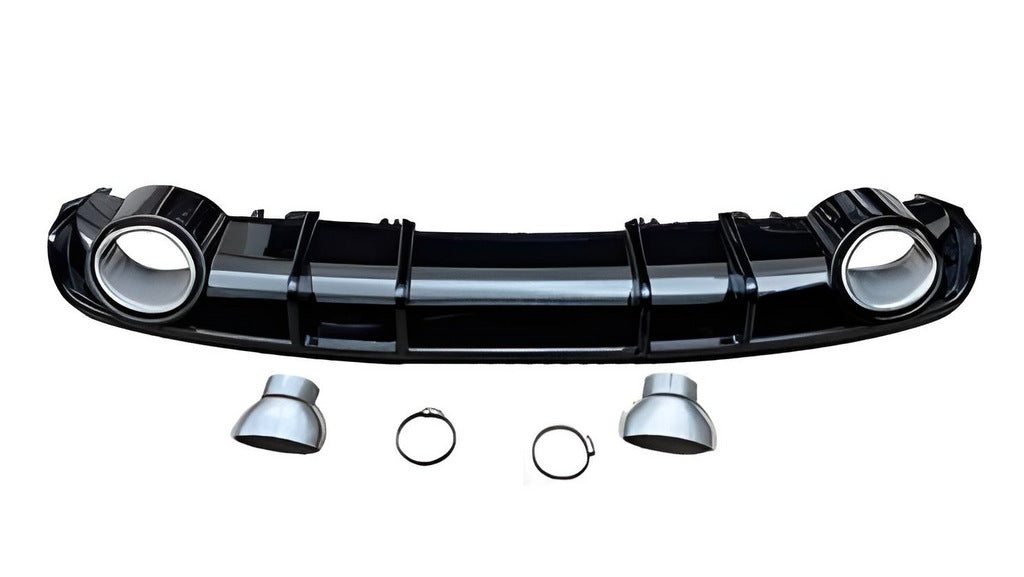 Rear Diffuser S-Style (2016-2019, Matte Black) for Audi A4 B9 2015-2024 - image 1