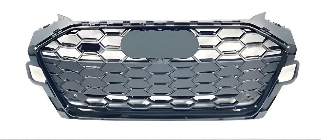 S-style front grille (2020-2022, black) for Audi A4 B9 2015-2024 - image 1