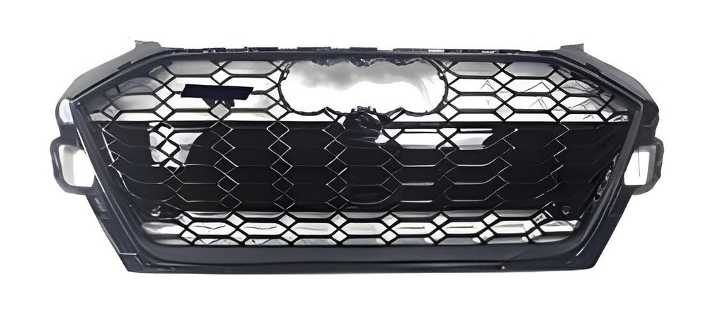 RS-style front grille (2020-2022, black) for Audi A4 B9 2015-2024 - image 1