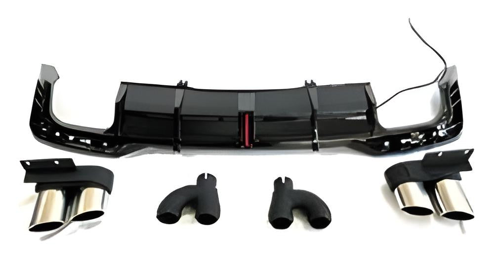 Rear Diffuser with Exhaust Tips RS-Style (2020-2025) for Audi A5 2016-2025 - image 1