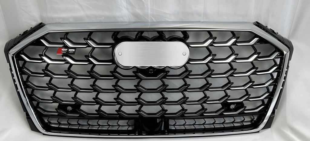 Front Grille S-Style (2022+, Chrome with Black) for Audi A8 2018- - image 1