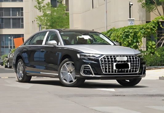 Horch S-Style Front Grille (2022+, Chrome with Black) for Audi A8 2018- - image 2