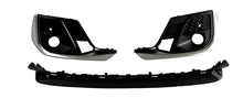 Fog light grilles with S-Style lower bumper grille (2022+, 2+1 pcs, Black) for Audi A8 2018- - image 1