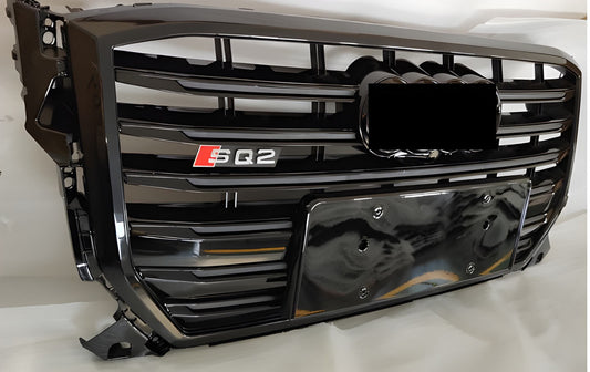Front Grille SQ-Style V2 (2016-2024, Black) for Audi Q2 2016- - image 1