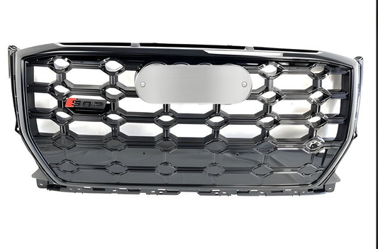Front Grille SQ-Style V1 (2016-2024, Black) for Audi Q2 2016- - image 1