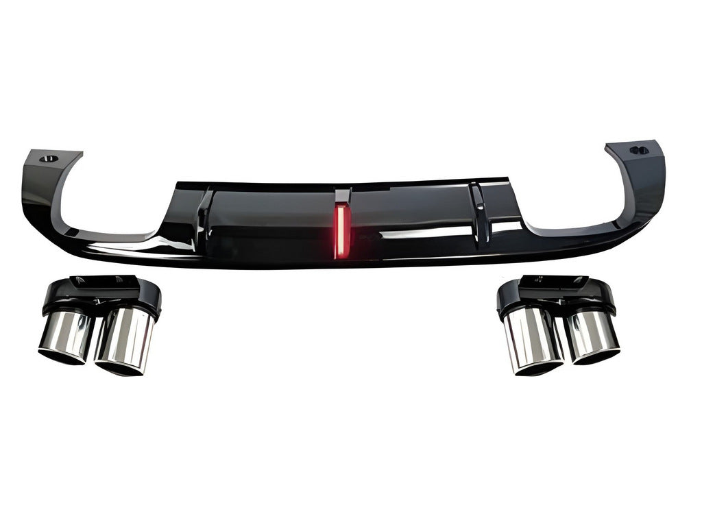 Rear diffuser with QS-Style nozzles (2016-2024) for Audi Q2 2016- - image 1