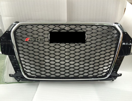 RSQ-Style Front Grille (2011-2015, Black with Chrome) for Audi Q3 2011-2019 - image 1