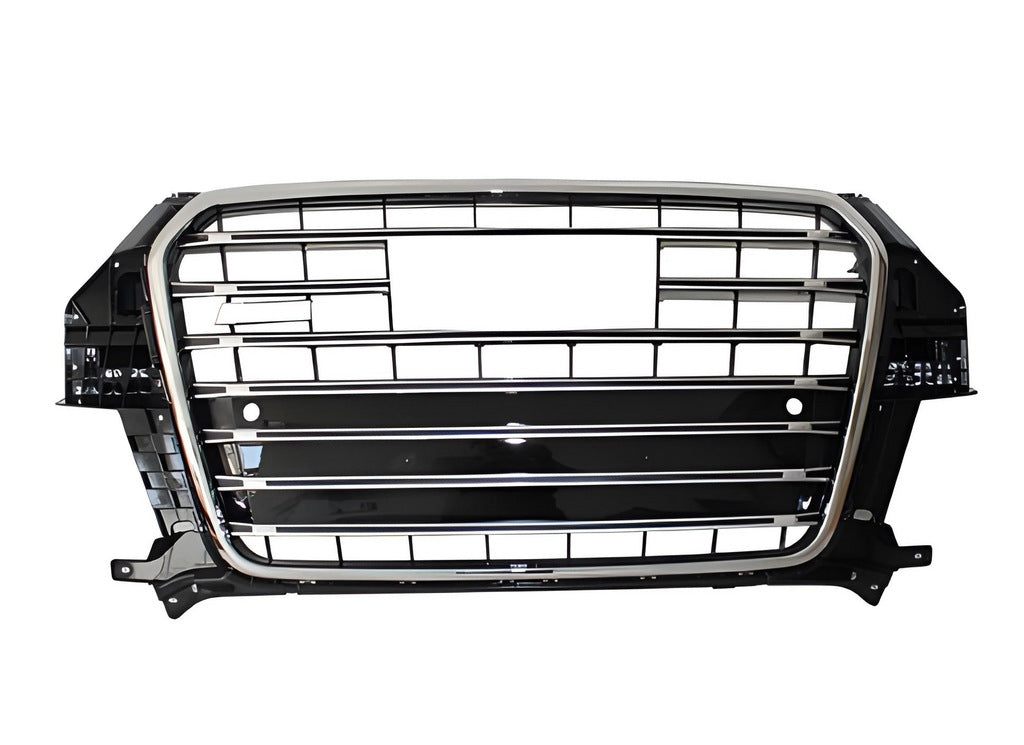 SQ-Style front grille (2011-2015, black with chrome) for Audi Q3 2011-2019 - image 1