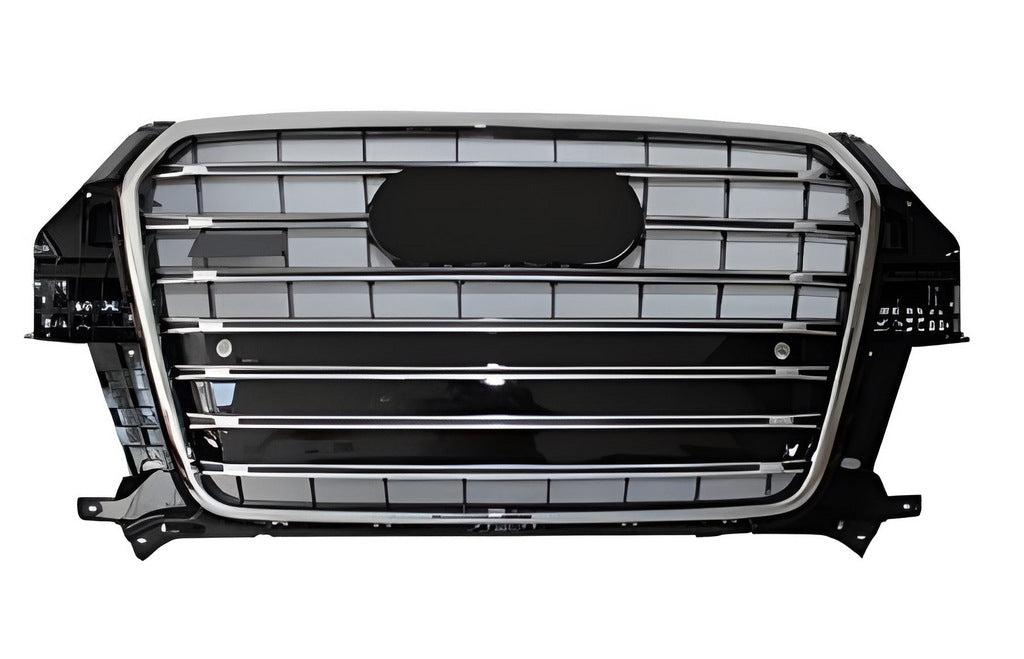 SQ-Style front grille (2011-2015, black with chrome) for Audi Q3 2011-2019 - image 2