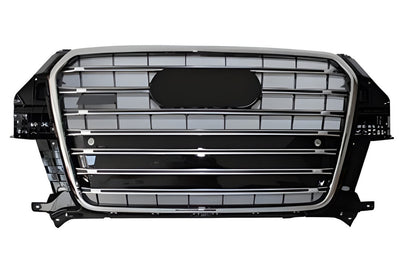 SQ-Style front grille (2011-2015, black with chrome) for Audi Q3 2011-2019 - image 2