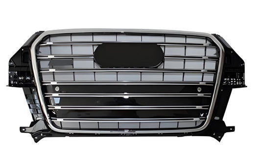 SQ-Style front grille (2011-2015, black with chrome) for Audi Q3 2011-2019 - image 2