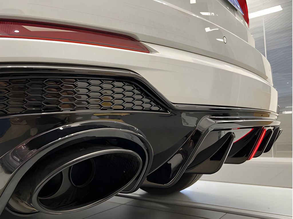 Rear Diffuser with Exhaust Tips QRS-Style for Audi Q3 2019- - image 1
