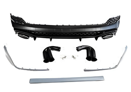 Rear Diffuser with Exhaust Tips QRS-Style (2.0) for Audi Q3 2019- - image 1