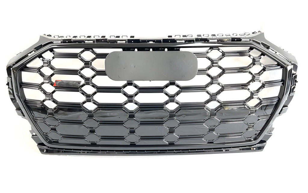 SQ-Style Front Grille (2020-2025, Black) for Audi Q5 2017-2025 - image 1