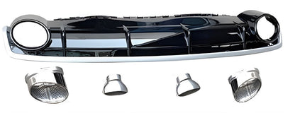 Rear Diffuser with Exhaust Tips QRS-Style (Sport, 2015-2019) for Audi Q7 2015- - image 1