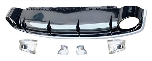 Rear diffuser with QRS-Style nozzles (Normal, 2015-2019) for Audi Q7 2015- - image 1